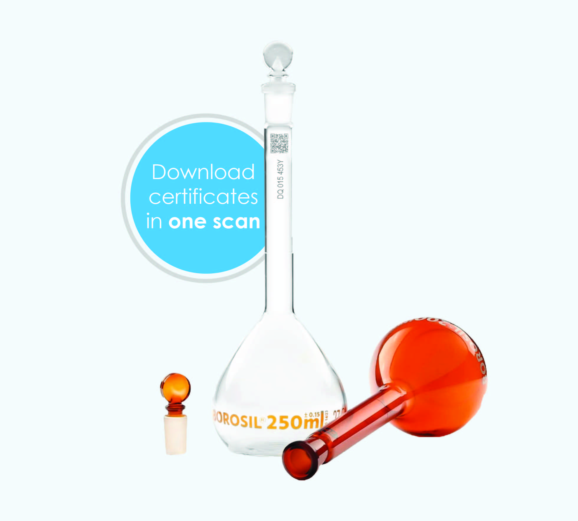 Qr Coded Volumetric Flask
